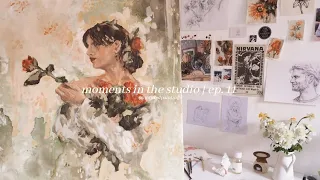 painting a floral, abstract portrait🥀 moments in the studio | ep. 11