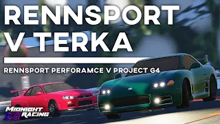 Rennsport Performance v Project G4: Rennsport77R v Terka | Midnight Racing: Tokyo