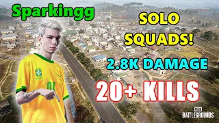 STK Sparkingg - 20+ KILLS (2.8K Damage) - SOLO SQUADS! - PUBG