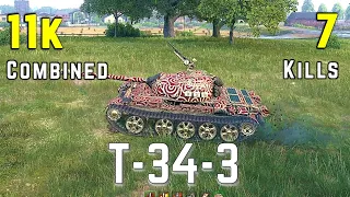 [World of Tanks] [Tier VIII] T-34-3 ━ 10,790 Combined ━ 7 Kills ━ 2,531 XP