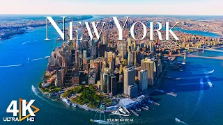 NEW YORK 4K UHD - New York City From Above: Aerial View -Nature Film 4K