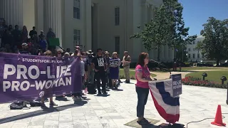 Nancy Kelly speaks at pro-life rally