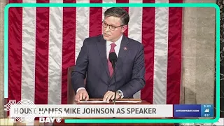 Mike Johnson, a staunch conservative from Louisiana, is elected House speaker with broad GOP support