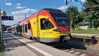 Stadler Flirt abfahrt in Baunatal Guntershausen