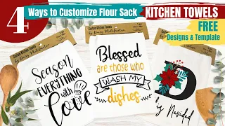 4 Ways to Customize Flour Sack Kitchen Towels & How to Make a Kitchen Towel Label Holder