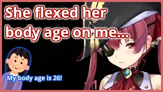 Marine finds out why her body age is 45【Hololive / ENG SUB】