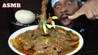 Mukbang Asmr Palmnut Chicken Bone Soup & Pounded Yam Inspired by Ghana & Vietnam Asmr