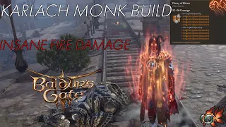 An INSANE Karlach fire damage monk build in Baldurs Gate 3!