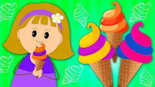 Learn colors with Ice Cream Scoops | Colorful Ice Cream-Maker Machine For Kids