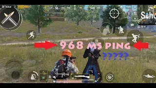 HOW I PLAY IN 968 ms PING || PUBG MOBILE HIGH PING GAMEPLAY || NOOB GAMEPLAY