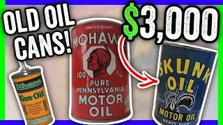 10 VINTAGE OIL CANS WORTH MONEY - RARE ITEMS YOU MAY HAVE IN YOUR GARAGE!!