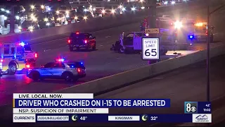 Driver in I-15, Flamingo crash to be arrested for 'suspicion of impairment,' police say