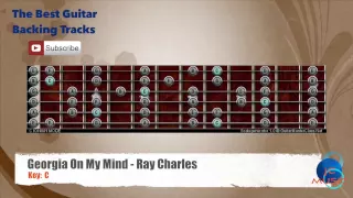 🎸 Georgia On My Mind - Ray Charles Guitar Backing Track with scale chart