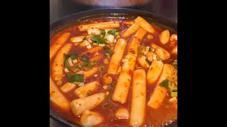 Korean Comfort Food "Tteokbokki", Spicy Rice Cake -  Korean Street Food