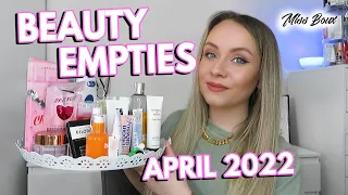 SKINCARE & BEAUTY EMPTIES APRIL 2022 | WHAT PRODUCTS I'VE USED UP & PRODUCT REVIEW | MISS BOUX