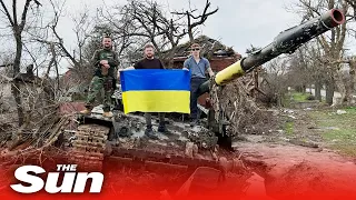 Brit lads describe 'Ukrainians desperately fighting for food' in villages devastated by Russians