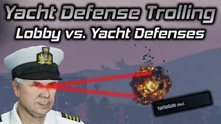 GTA Online: The Lobby vs My Yacht Defenses LOL (Yacht Defense Trolling)