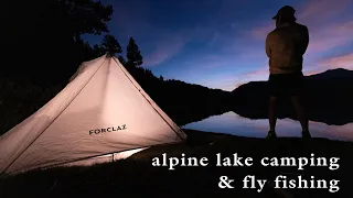 FLY FISHING a FRENCH apine lake and CAMPOUT