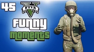 GTA 5 Online Funny Moments Ep. 45 (Flight School DLC) Army Base Glitch & Backwards Takeoff!