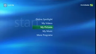 Windows XP Media Center Startup