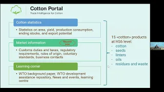 Webinar on the Cotton Portal