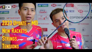 2023 Update - Mens Doubles Pro Badminton Players' Rackets, Strings & Tensions