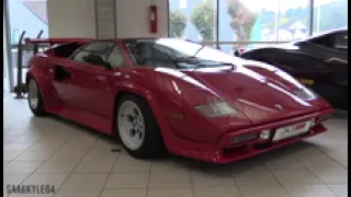 410 Pure Sound Lamborghini Countach 5000S   Cold Start, Revs and Quick Tour