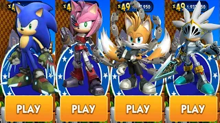 Sonic Dash - Sir Galahad vs All Sonic Prime Characters Unlocked Boscage Maze Sonic Tails Nine Rusty