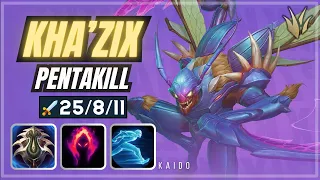 [Rank 1 Kha'zix] This champion is so good at farming Penta kills | Kaido w/ Commentary