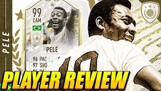 GOD OF FOOTBALL! 🥳 99 PRIME ICON MOMENTS PELE PLAYER REVIEW! 99 PELE REVIEW! MOMENTS PELE REVIEW!!