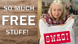 Free craft haul Thrift store Charity shop had a free box!! See my UK  haul