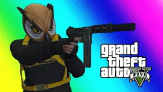 GTA 5 Online Funny Moments - Bat Owl and the Superhero Squad! 2