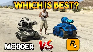 GTA 5 ONLINE MODDER VS ROCKSTAR GAMES : RC TANK (WHICH IS BEST?)