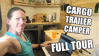 Ultimate 5x8 Cargo Trailer Camper Tour: You won't believe what I've packed in here.