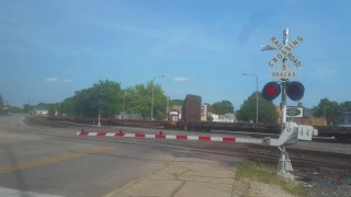 Westbound NS manifest/work train heads into Elkhart yard