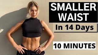 10 MIN. SMALLER WAIST in 14 Days/Lose Muffin Top Fat fast/No Equipment | Mary Braun