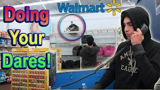 ULTIMATE DOING YOUR DARES IN WALMART! (INTERCOM)