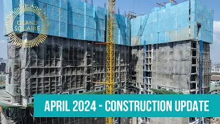 April/2024 - Construction update of project - Grand Solaire, Pattaya, Thailand