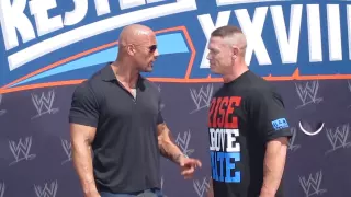The Rock & John Cena Face Off at WrestleMania 28 Press Conference