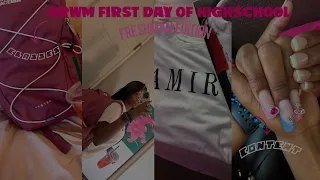 GRWM: FIRST DAY OF SCHOOL 2023(FRESHMAN YEAR + mini vlog) #firstdayofschool #grwm #newyoutuber