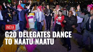 Watch: G20 delegates dance to the tunes of 'Naatu Naatu' from RRR movie | Zee News English