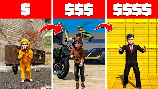 BEBÊ POBRE vs BEBÊ RICO vs BEBÊ MEGA RICO NO GTA 5!!!!