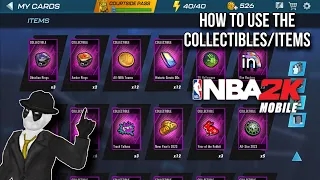 Nba 2k mobile Collectibles/Items TIPS, ADVICES AND TRICKS -How to use and How to get TUTORIAL