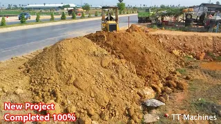 Mix 2 Project Filling Land Along High Way Road !! Starting & Completed 100% By Truck5T & Bulldozer