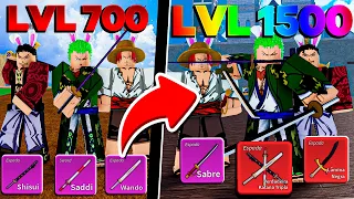 OS 3 ESPADACHIM MAIS FORTE UPARAM DO 700 AO 1500 NO BLOX FRUITS! - ROBLOX