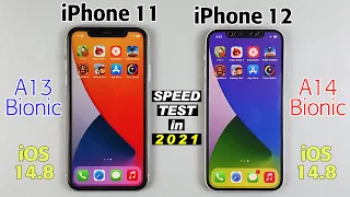 iPhone 11 vs iPhone 12 SPEED TEST in 2021 - Which is Faster? | A13 Bionic vs A14 Bionic - iOS 14.8