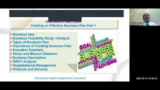 Creating an Effective Business Plan part II  by Muhammad S