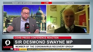 Desmond Swayne “relieved” after Government Covid briefing