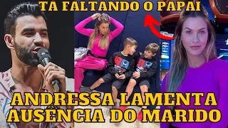 Andressa Suita LAMENTA a AUSÊNCIA do Gusttavo Lima em passeio com os filhos em Miami “Faltou papai”