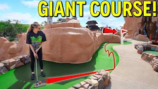 One of the BIGGEST Mini Golf Courses Ever Built!